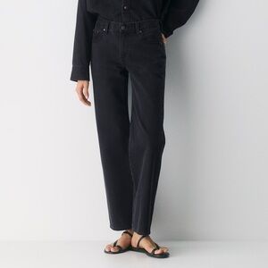 Aritzia Denim Forum The Farrah Lo Rise Wide Jean - size 30 black